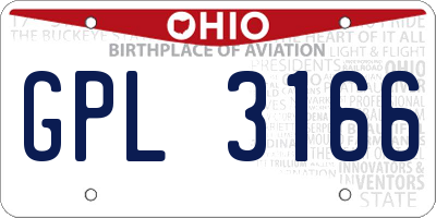 OH license plate GPL3166