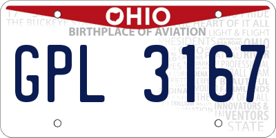 OH license plate GPL3167