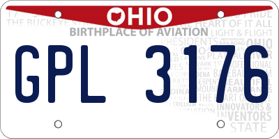 OH license plate GPL3176