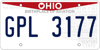 OH license plate GPL3177