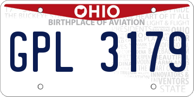 OH license plate GPL3179