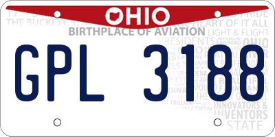 OH license plate GPL3188