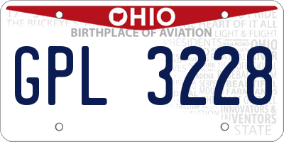 OH license plate GPL3228