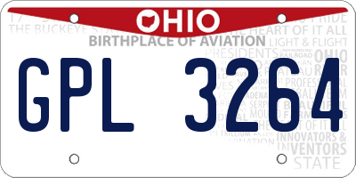 OH license plate GPL3264