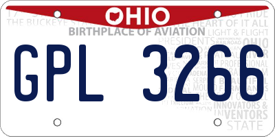 OH license plate GPL3266