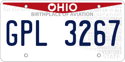 OH license plate GPL3267