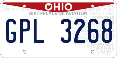 OH license plate GPL3268