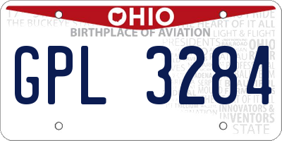 OH license plate GPL3284
