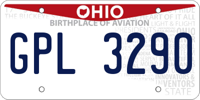 OH license plate GPL3290