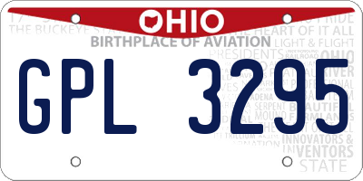 OH license plate GPL3295