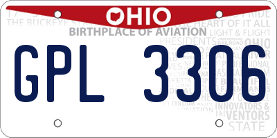 OH license plate GPL3306