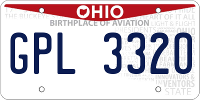 OH license plate GPL3320