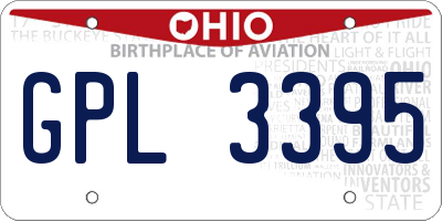 OH license plate GPL3395
