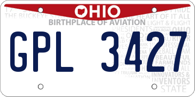 OH license plate GPL3427