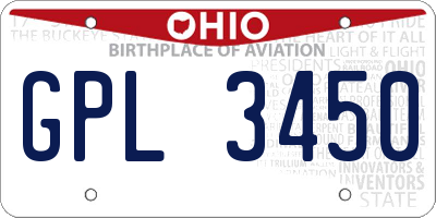 OH license plate GPL3450