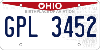 OH license plate GPL3452