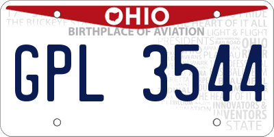 OH license plate GPL3544