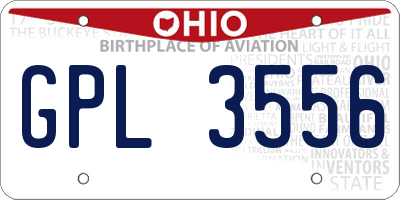 OH license plate GPL3556