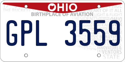 OH license plate GPL3559