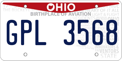 OH license plate GPL3568