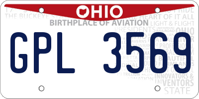 OH license plate GPL3569