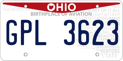 OH license plate GPL3623