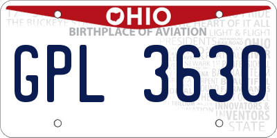 OH license plate GPL3630