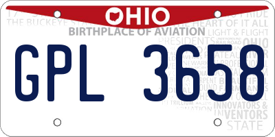 OH license plate GPL3658