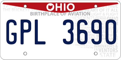 OH license plate GPL3690