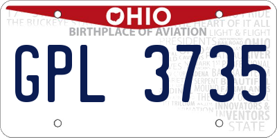 OH license plate GPL3735