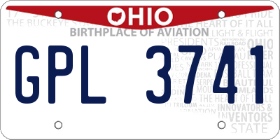 OH license plate GPL3741