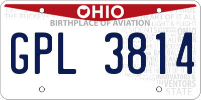 OH license plate GPL3814