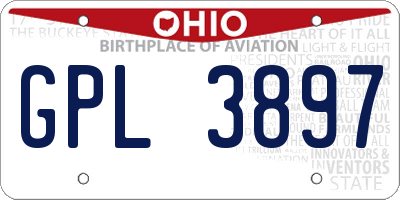 OH license plate GPL3897
