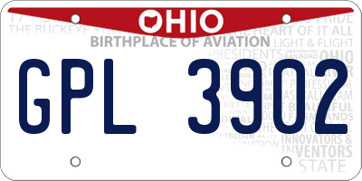 OH license plate GPL3902