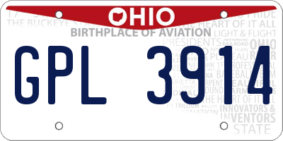 OH license plate GPL3914