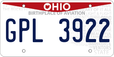 OH license plate GPL3922