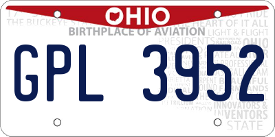 OH license plate GPL3952