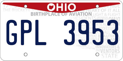 OH license plate GPL3953