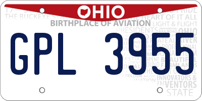 OH license plate GPL3955