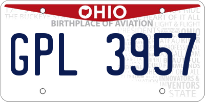 OH license plate GPL3957