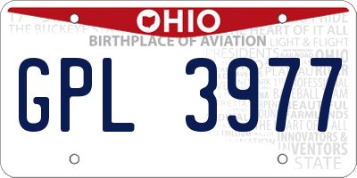OH license plate GPL3977