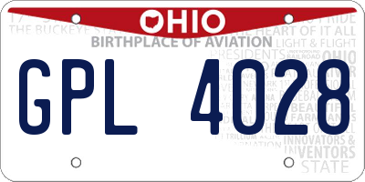 OH license plate GPL4028