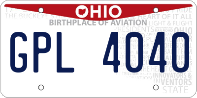 OH license plate GPL4040