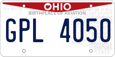 OH license plate GPL4050