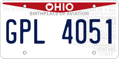 OH license plate GPL4051