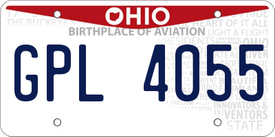 OH license plate GPL4055