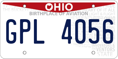 OH license plate GPL4056