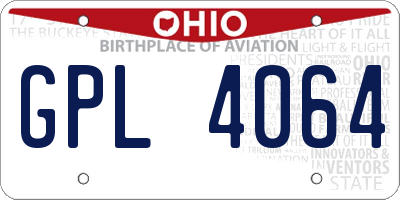 OH license plate GPL4064