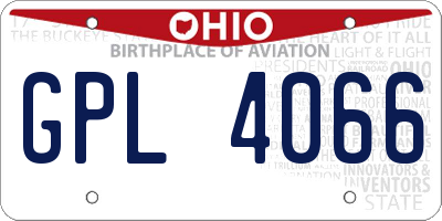 OH license plate GPL4066
