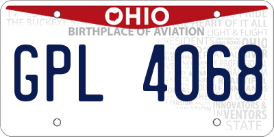 OH license plate GPL4068